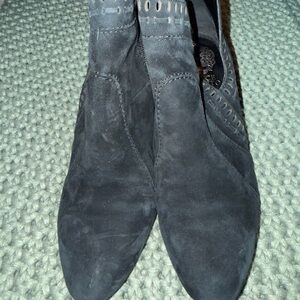 Black Suede Ankle Boots w/Heel